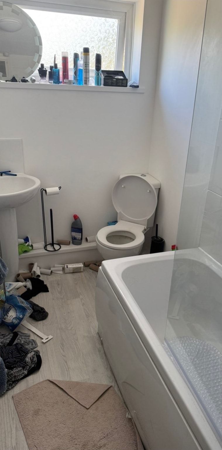 Before cleaning: family bathroom